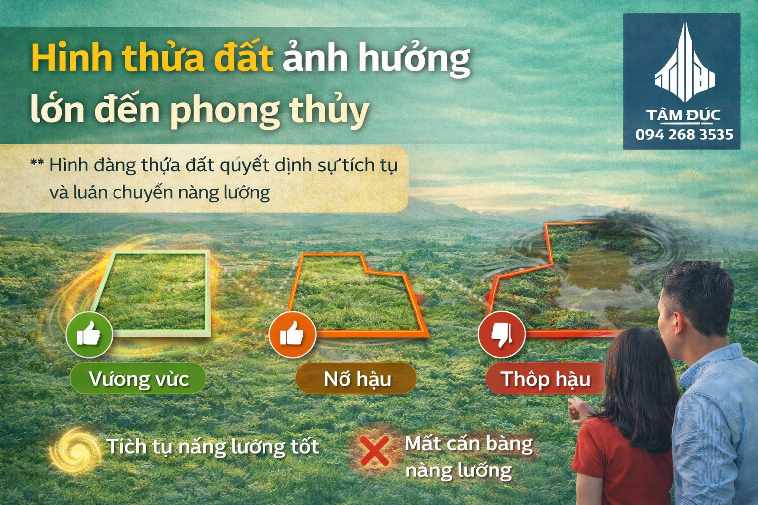 hinh thua dat anh huong lon den phong thuy