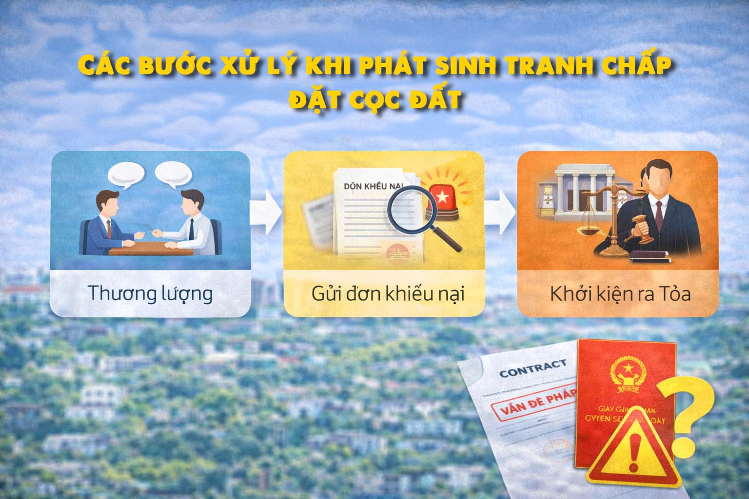 cac buoc xu ly khi phat sinh tranh chap dat coc dat