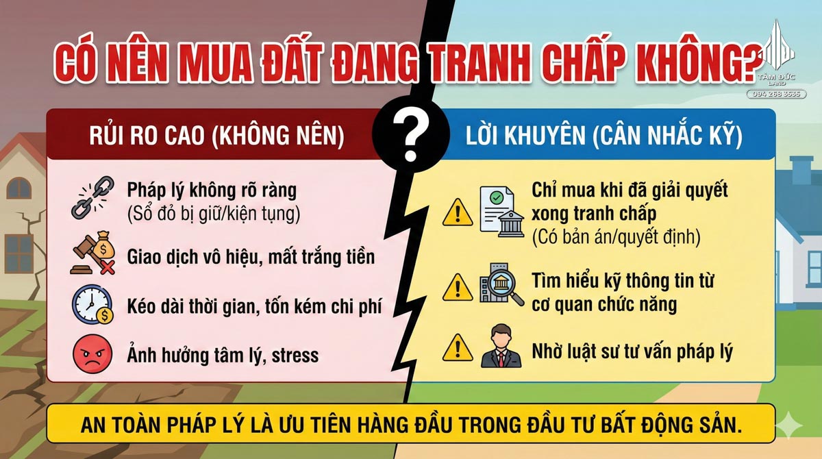Có nên mua đất đang tranh chấp không? 