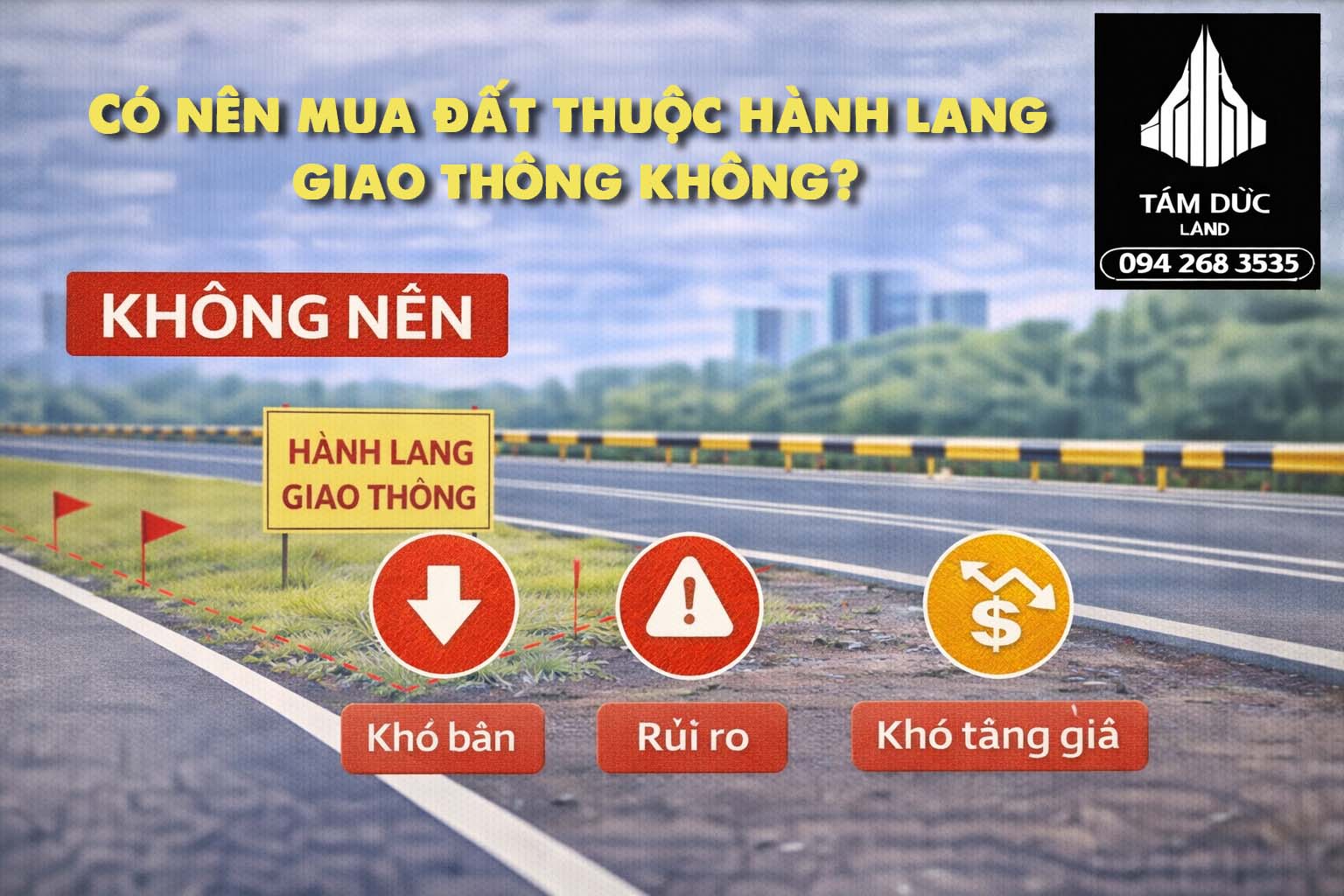 co nen mua dat thuoc hanh lang giao thong khong