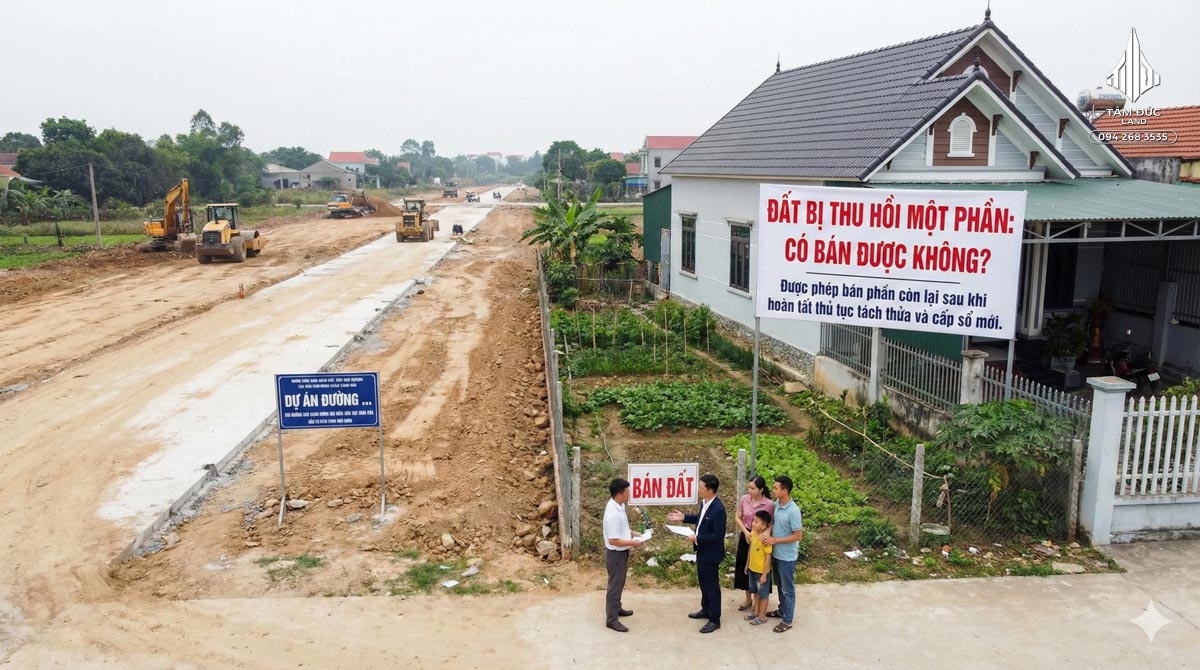 Đất bị thu hồi một phần có bán được không? 