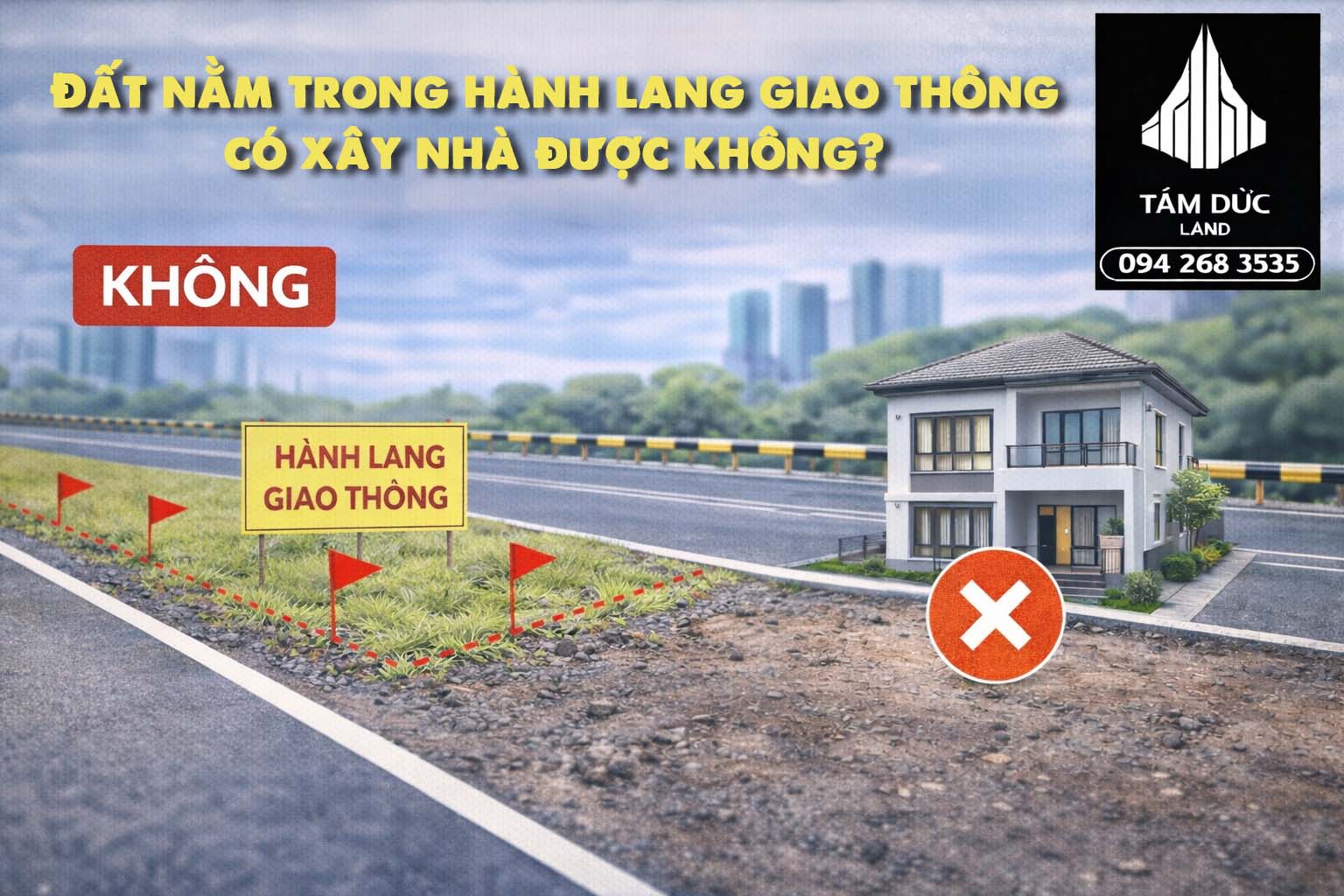 dat nam trong hanh lang giao thong co xay nha duoc khong