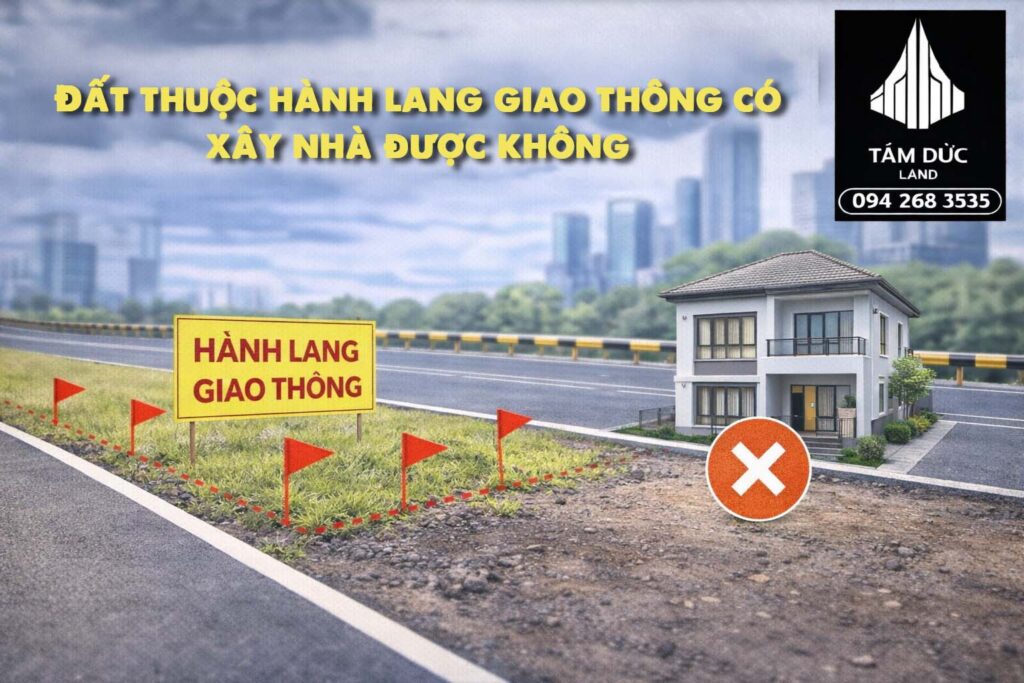 dat thuoc hanh lang giao thong co xay nha duoc khong