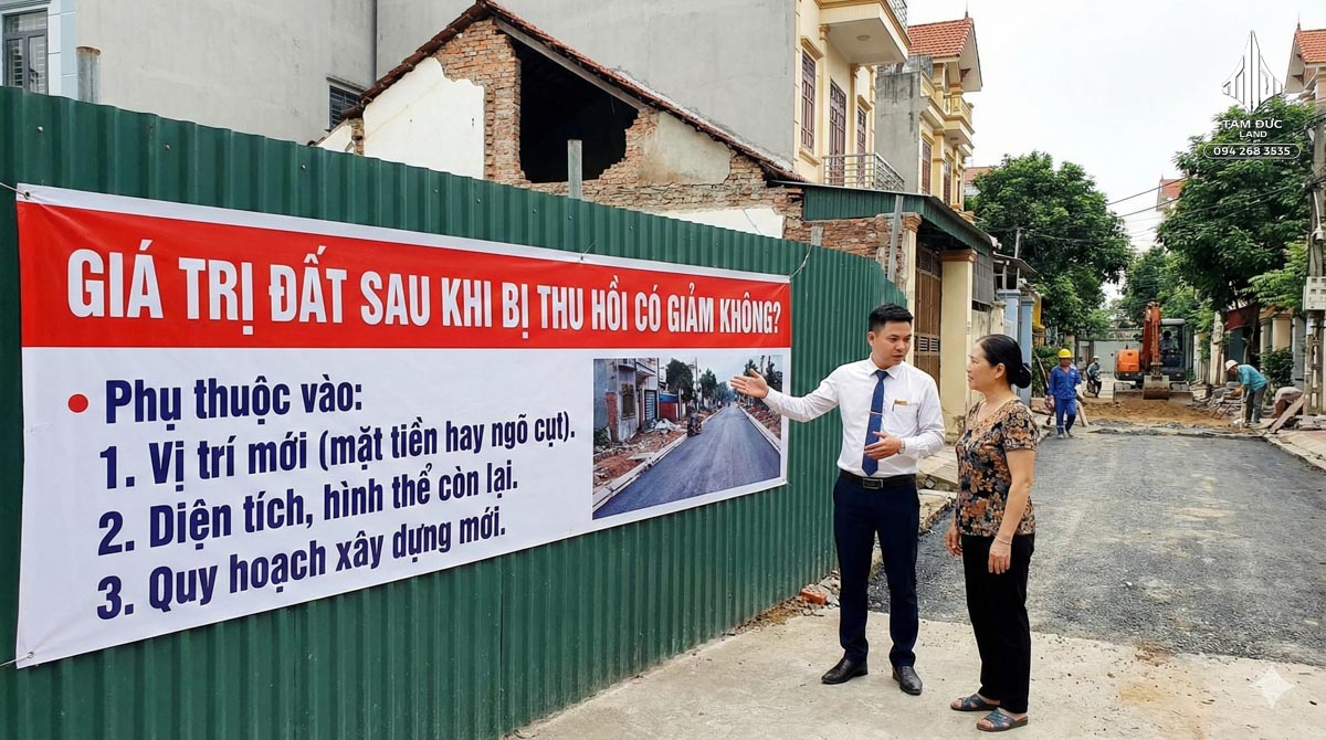 Giá trị đất sau khi bị thu hồi có giảm không?