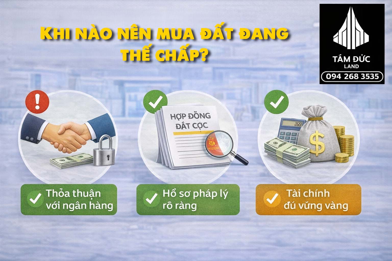Đất đang thế chấp có mua được không | Đức BĐS Ninh Bình 7 khi nao nen mua dat dang the chap