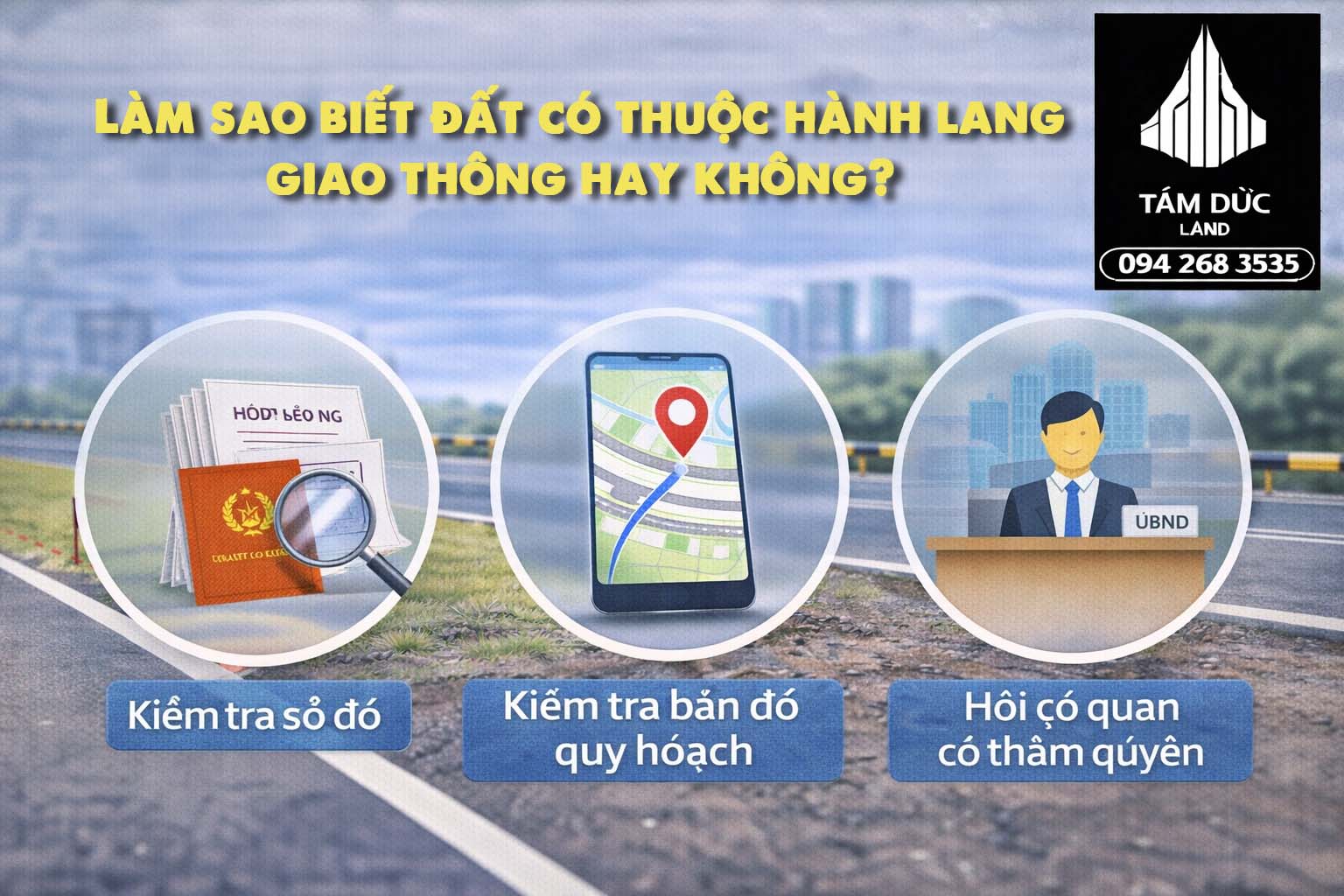 lam sao biet dat co thuoc hanh lang giao thong hay khong