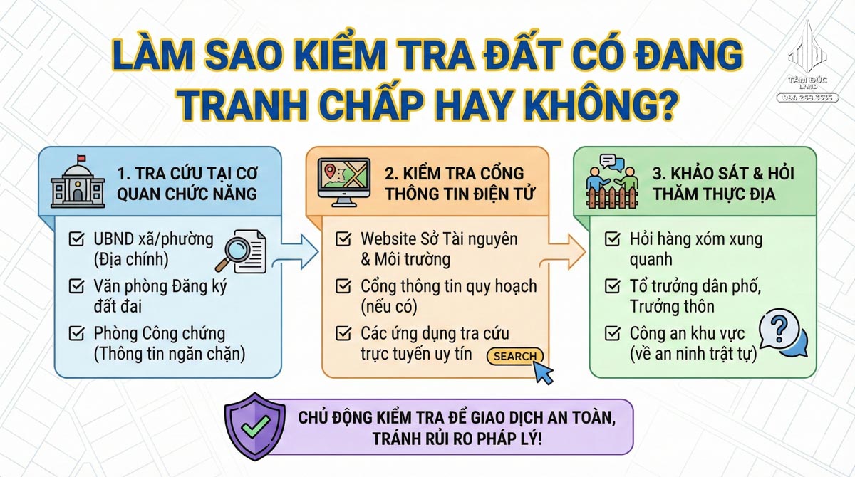 Làm sao kiểm tra đất có đang tranh chấp hay không?