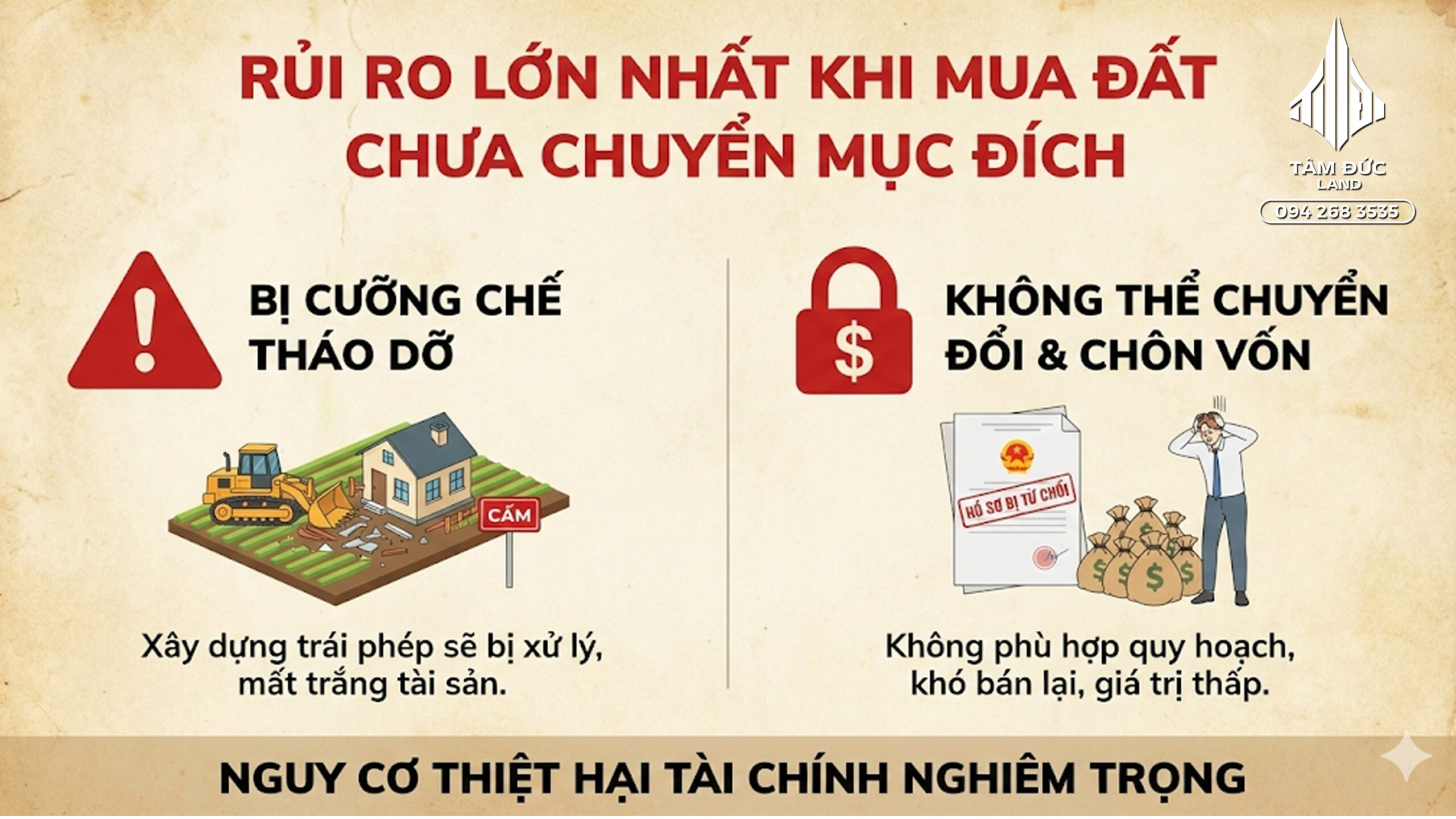 Đất chưa chuyển mục đích mua được không | Đức BĐS Ninh Bình 4 rui ro khi mua dat chua chuyen muc dich scaled
