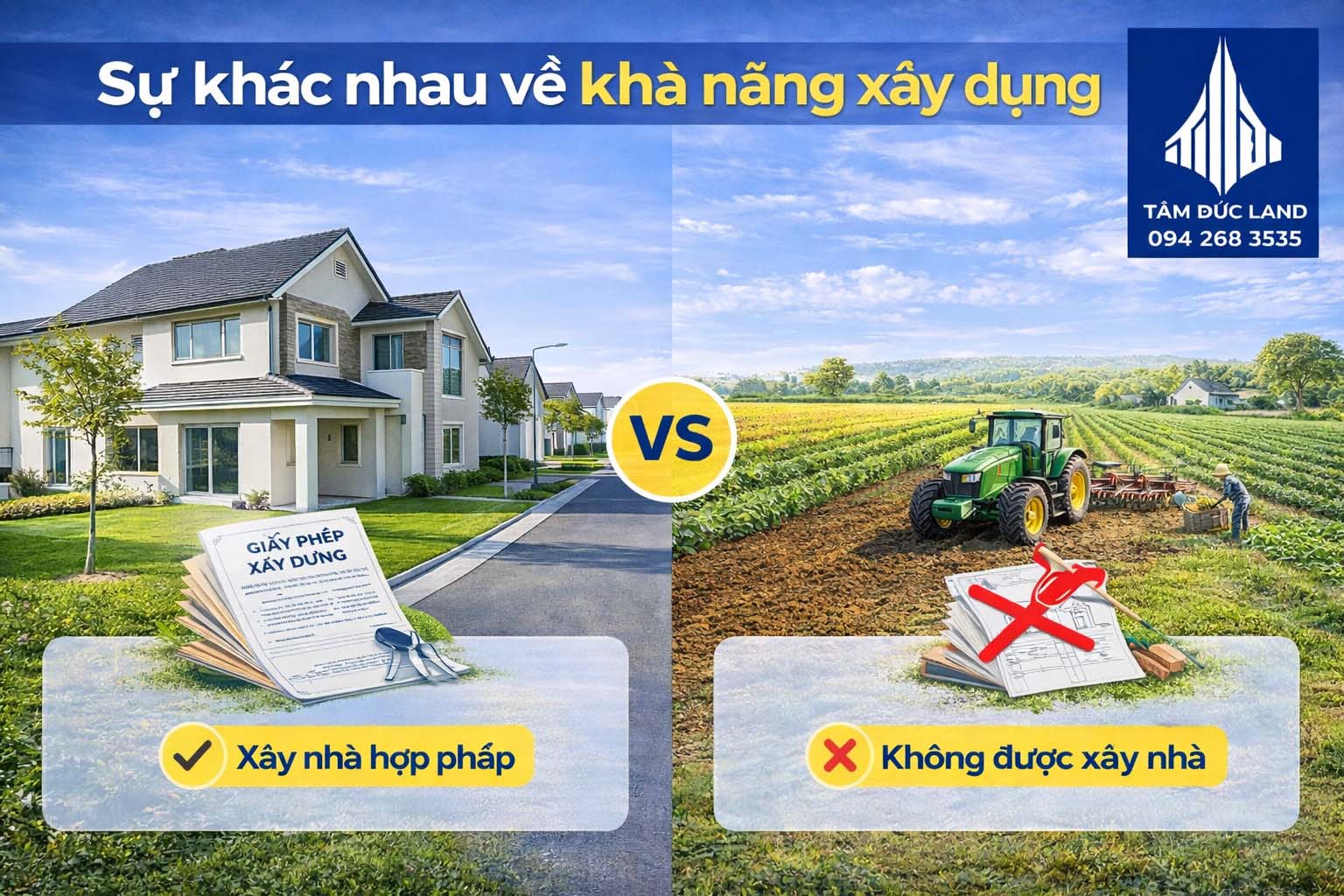 su khac nhau ve kha nang xay dung