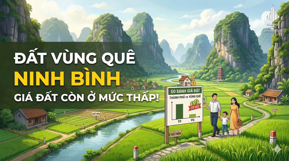 Đất vùng quê Ninh Bình có nên mua giữ tiền | Đức BĐS Ninh Bình 2 Giá đất vùng quê Ninh Bình còn ở mức thấp