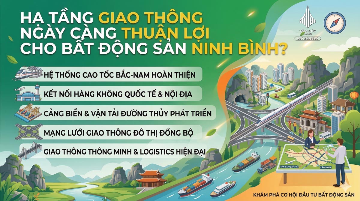 Vì sao nhiều nhà đầu tư đang quan tâm đất Ninh Bình | Đức BĐS Ninh Bình 3 Hạ tầng giao thông giúp đất Ninh Bình tăng giá