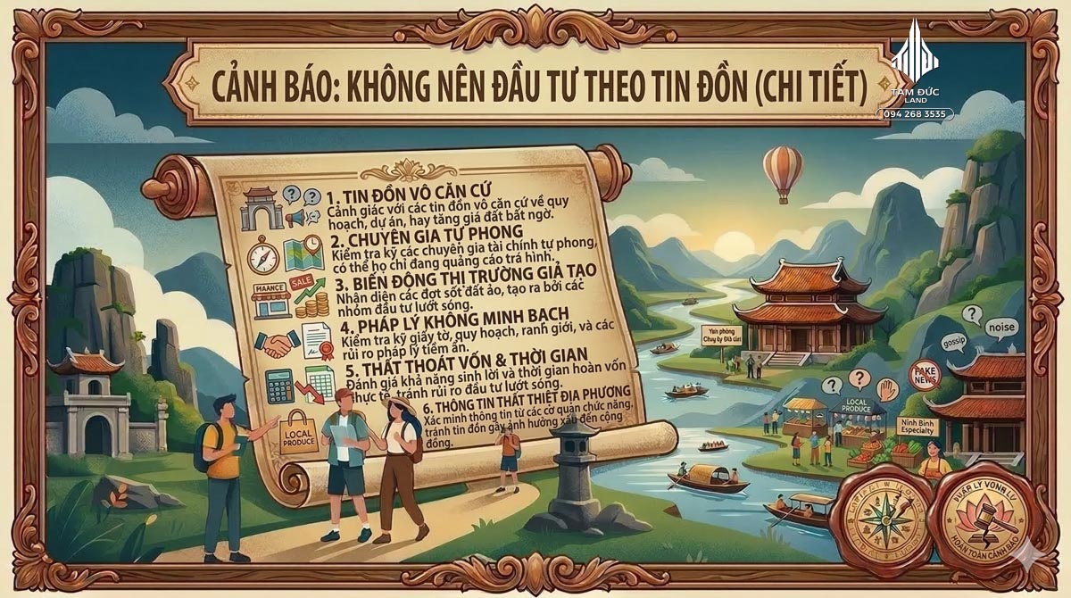 Đầu tư đất du lịch tại Ninh Bình cần lưu ý gì | Đức BĐS Ninh Bình 6 Không nên đầu tư đất theo tin đồn quy hoạch