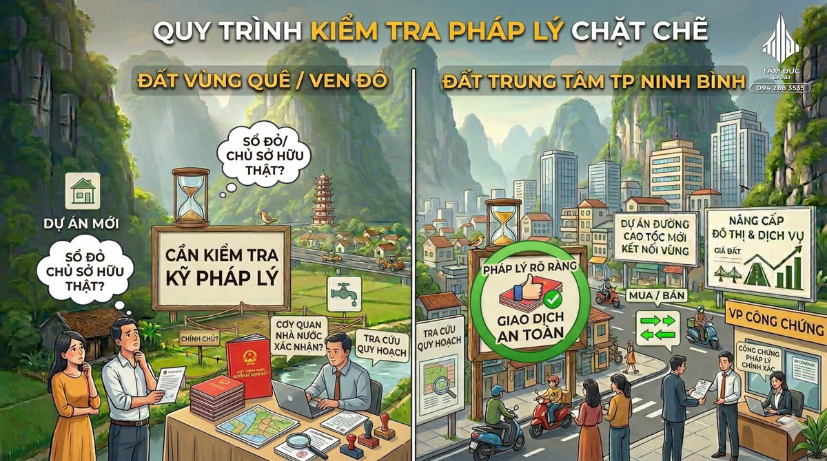 Đất vùng quê Ninh Bình có nên mua giữ tiền | Đức BĐS Ninh Bình 6 Kiểm tra pháp lý khi mua đất vùng quê Ninh Bình