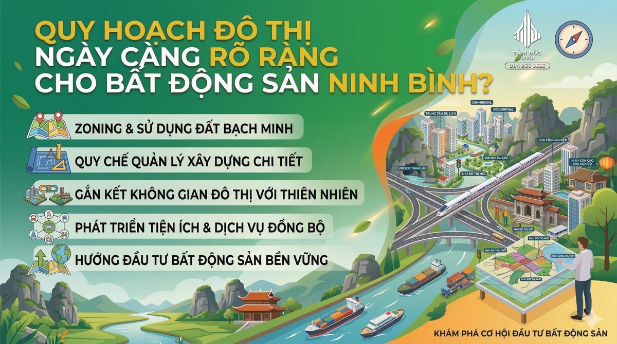 Vì sao nhiều nhà đầu tư đang quan tâm đất Ninh Bình | Đức BĐS Ninh Bình 4 Quy hoạch đô thị Ninh Bình đang mở ra nhiều cơ hội đầu tư