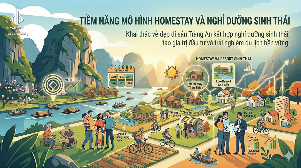 Đất quanh Tràng An có tiềm năng sinh lời không | Đức BĐS Ninh Bình 4 Tiềm năng homestay nghỉ dưỡng quanh Tràng An