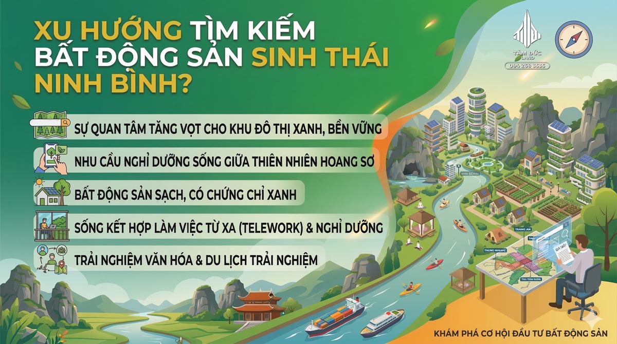 Vì sao nhiều nhà đầu tư đang quan tâm đất Ninh Bình | Đức BĐS Ninh Bình 6 Xu hướng bất động sản sinh thái đang thu hút nhà đầu tư tới Ninh Bình