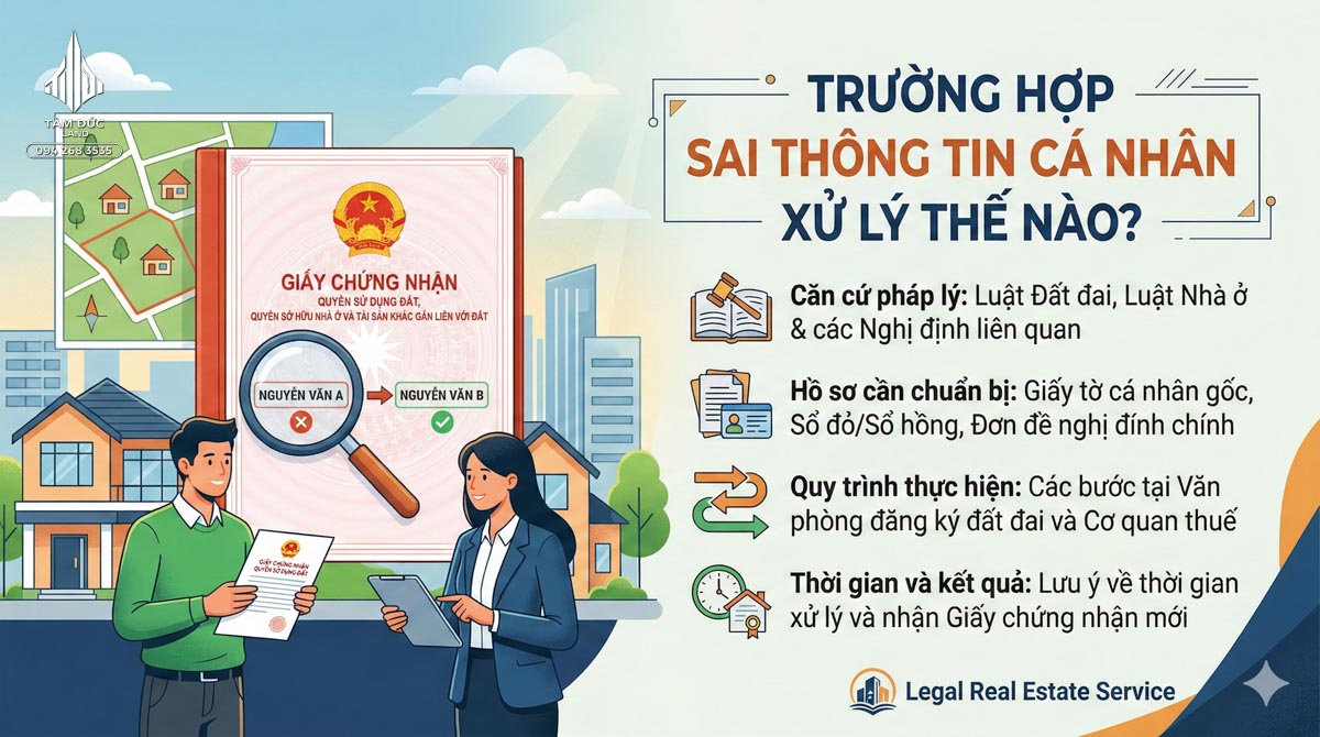 Đất có sai sót thông tin trên sổ xử lý thế nào | Đức BĐS Ninh Bình 4 Xử lý sai thông tin cá nhân trên sổ đỏ