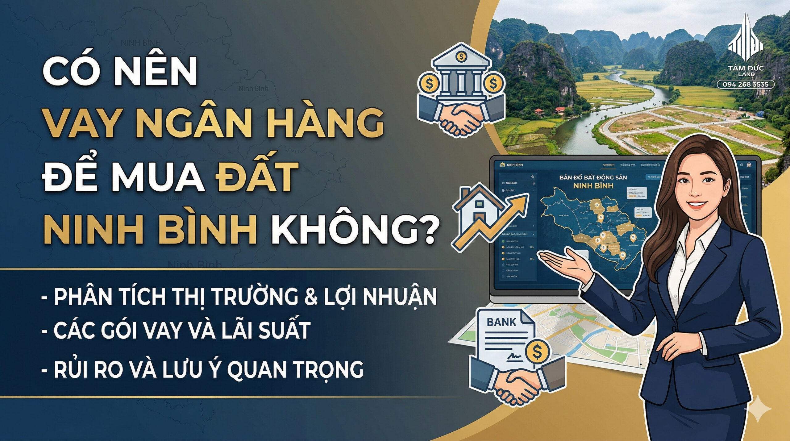 Có nên vay ngân hàng để mua đất Ninh Bình không | Đức BĐS Ninh Bình 2 Có nên vay ngân hàng để mua đất Ninh Bình