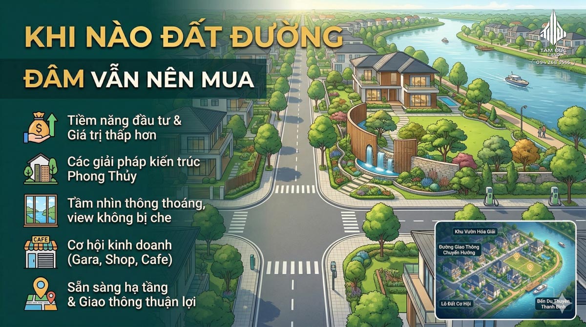 Đất bị đường đâm có đáng lo không | Đức BĐS Ninh Bình 6 Đất bị đường đâm có đáng lo không