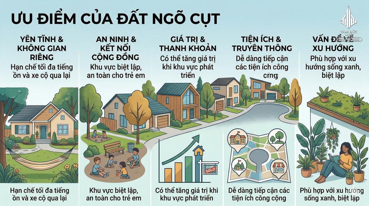 Đất ngõ cụt có ảnh hưởng gì khi ở lâu dài không
