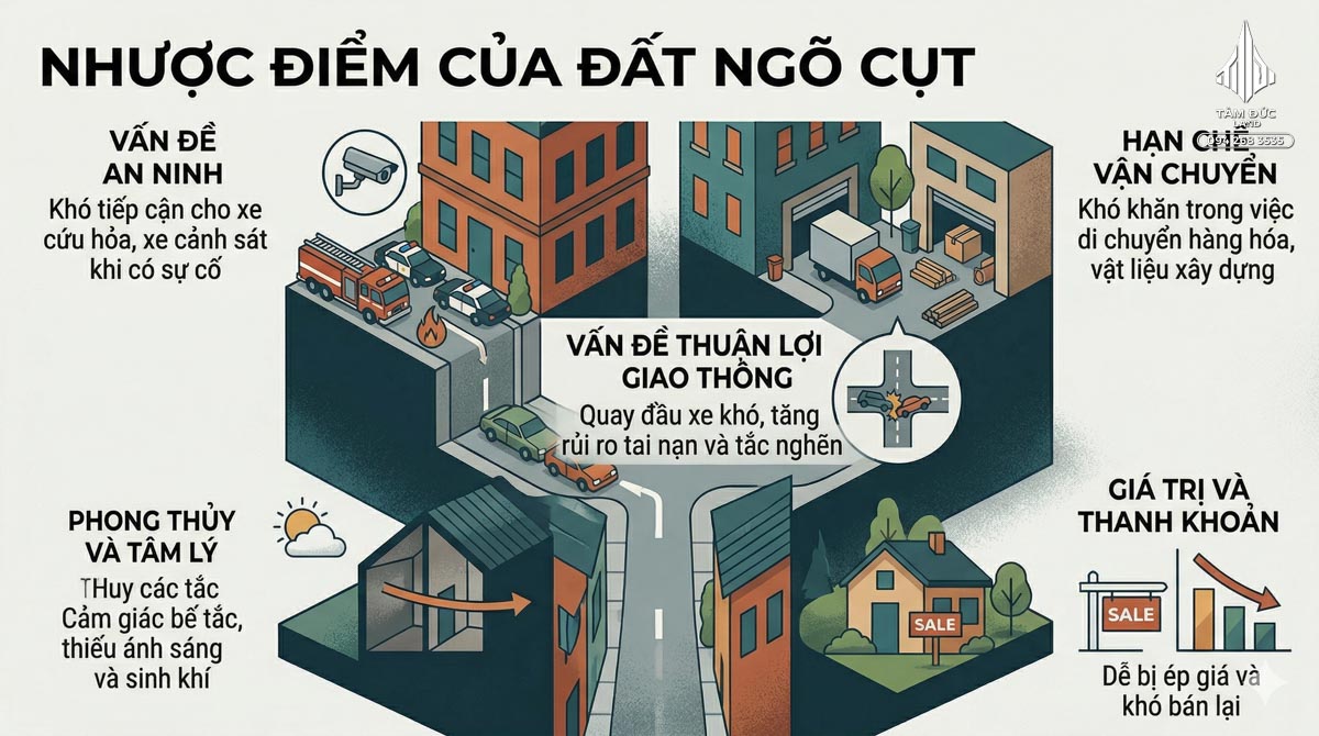 Đất ngõ cụt có ảnh hưởng gì khi ở lâu dài không