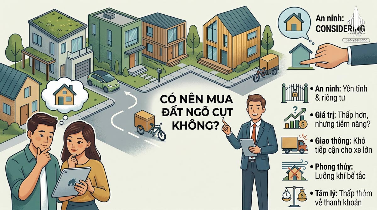 Đất ngõ cụt có ảnh hưởng gì khi ở lâu dài không