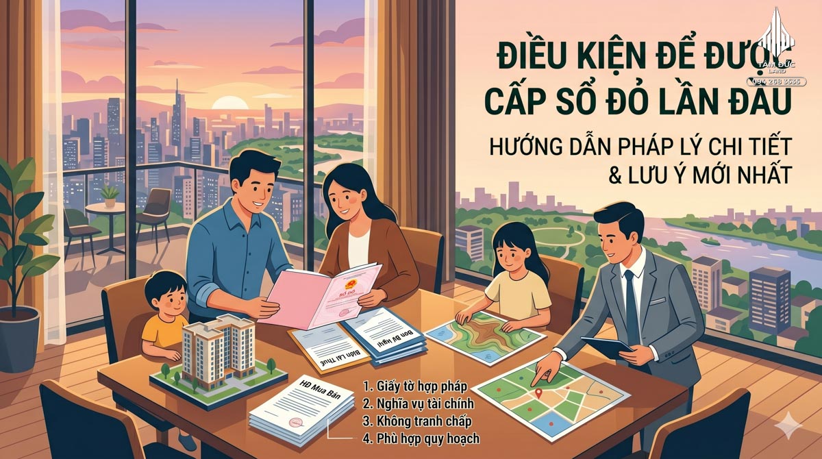 Điều kiện và thủ tục cấp sổ đỏ lần đầu mới nhất là gì? | Đức BĐS Ninh Bình 2 Điều kiện và thủ tục cấp sổ đỏ lần đầu mới nhất là gì?