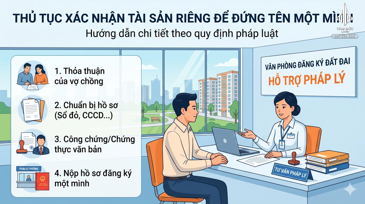 Đứng tên sổ đỏ một mình khi đã kết hôn có được không?