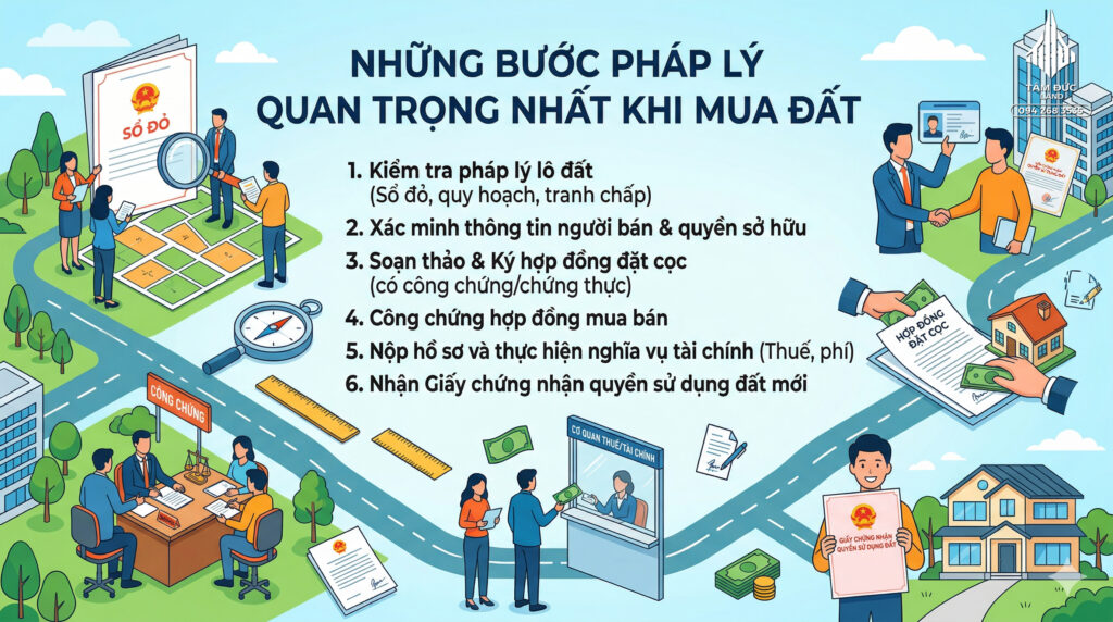 Những bước pháp lý quan trọng nhất khi mua đất là gì | Đức BĐS Ninh Bình 1 Những bước pháp lý quan trọng nhất khi mua đất là gì