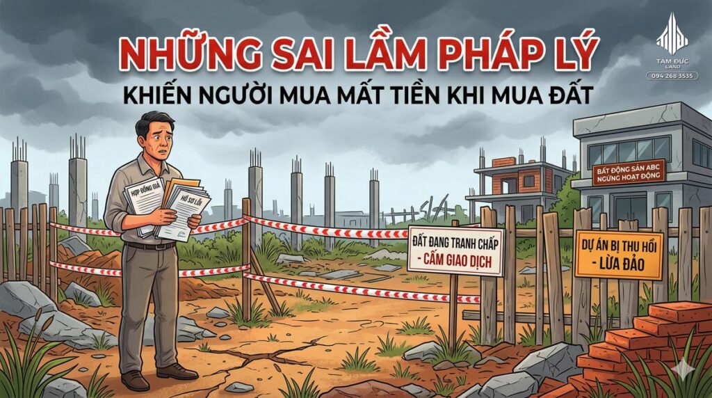 Những sai lầm pháp lý khiến người mua mất tiền khi mua đất