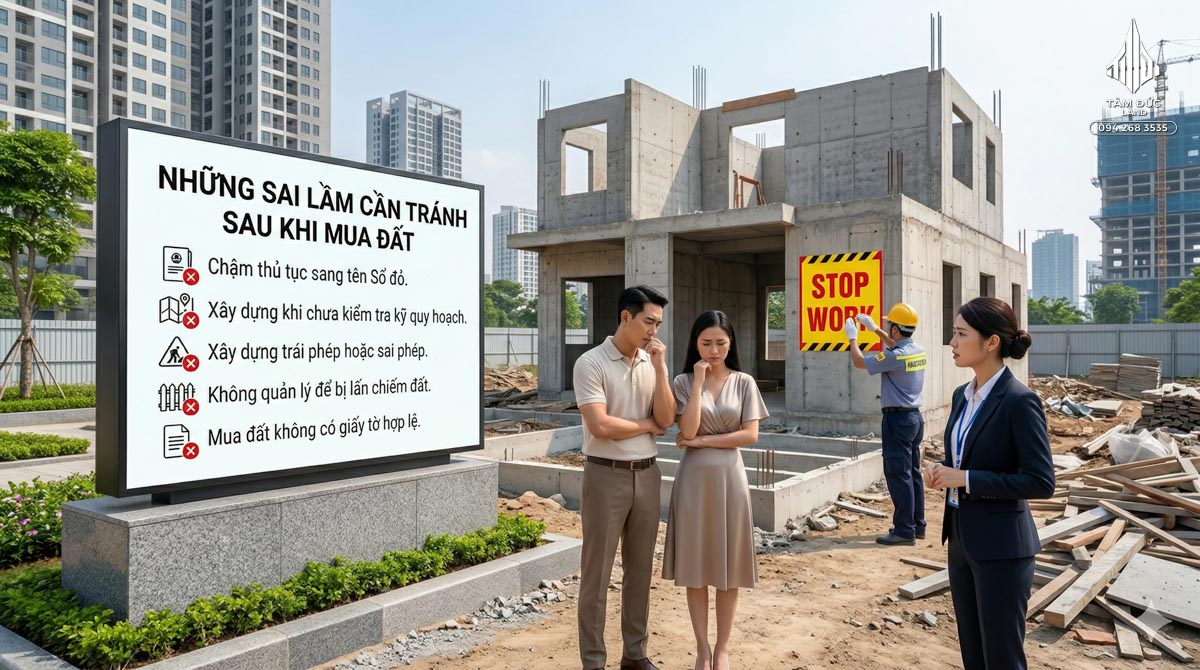 Những thủ tục cần hoàn tất sau khi mua đất