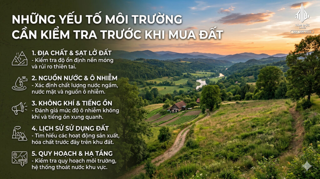 Những yếu tố môi trường cần kiểm tra trước khi mua đất | Đức BĐS Ninh Bình 1 Những yếu tố môi trường cần kiểm tra trước khi mua đất
