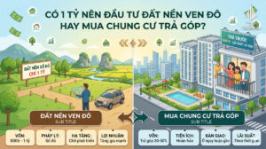 Có 1 tỷ nên đầu tư đất nền ven đô hay mua chung cư trả góp?