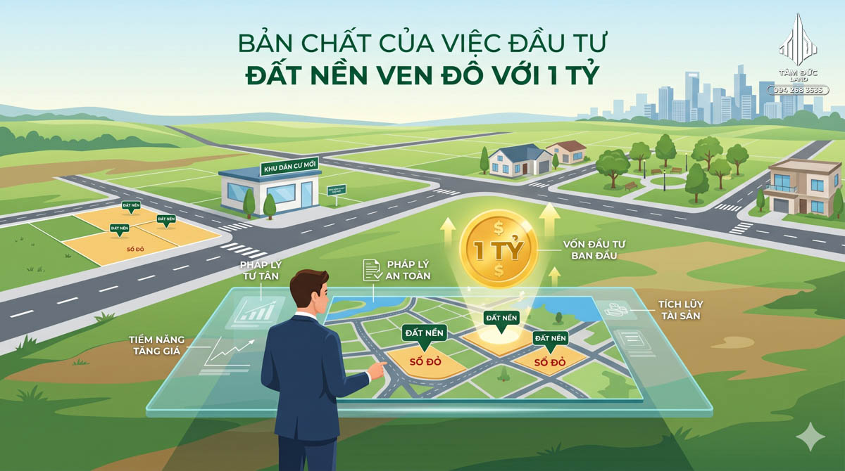 Có 1 tỷ nên đầu tư đất nền ven đô hay mua chung cư trả góp? 