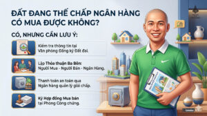 Đất đang thế chấp ngân hàng có mua được không