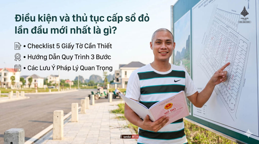 Điều kiện và thủ tục cấp sổ đỏ lần đầu mới nhất là gì? | Đức BĐS Ninh Bình 1 Điều kiện và thủ tục cấp sổ đỏ lần đầu mới nhất là gì?