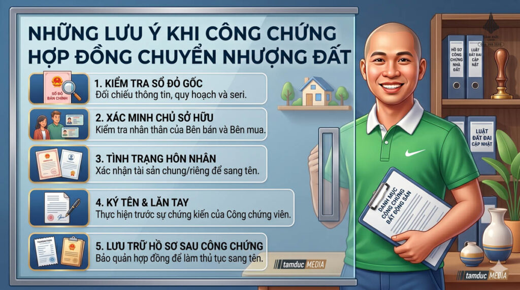 Những lưu ý khi công chứng hợp đồng chuyển nhượng đất | Đức BĐS Ninh Bình 1 Những lưu ý khi công chứng hợp đồng chuyển nhượng đất