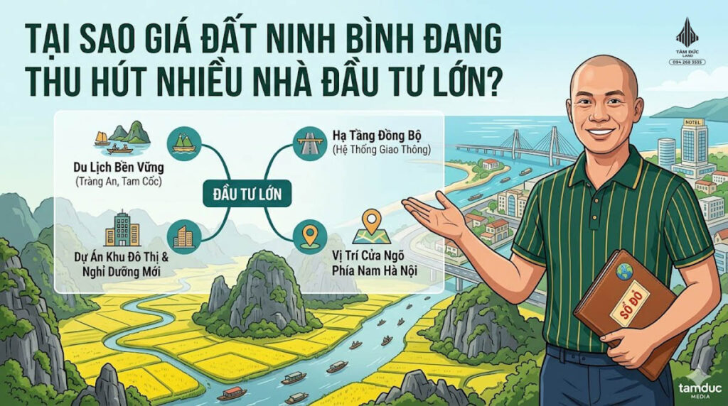 Tại sao giá đất Ninh Bình đang thu hút nhiều nhà đầu tư lớn?