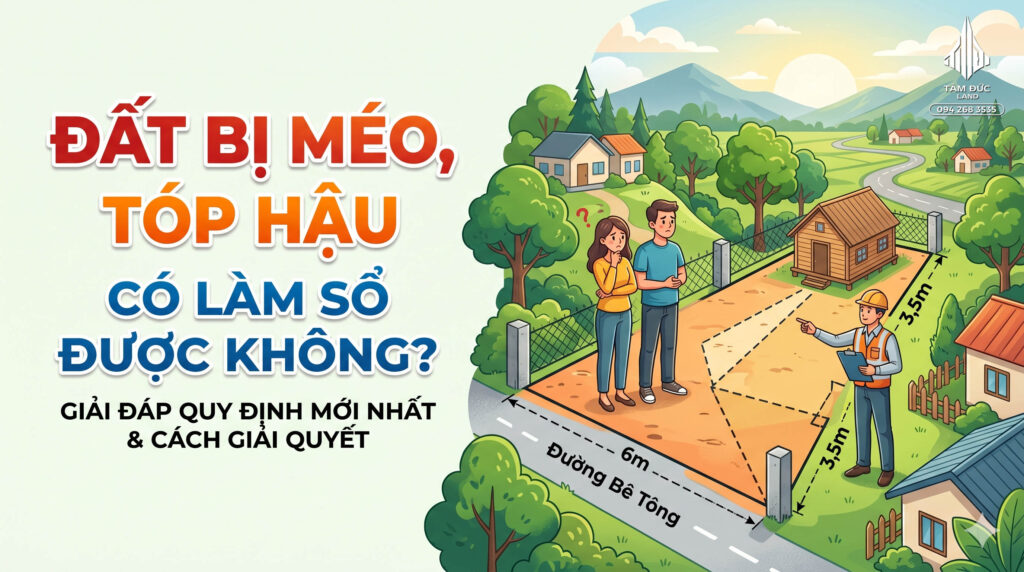 Đất bị méo, tóp hậu có làm sổ được không?