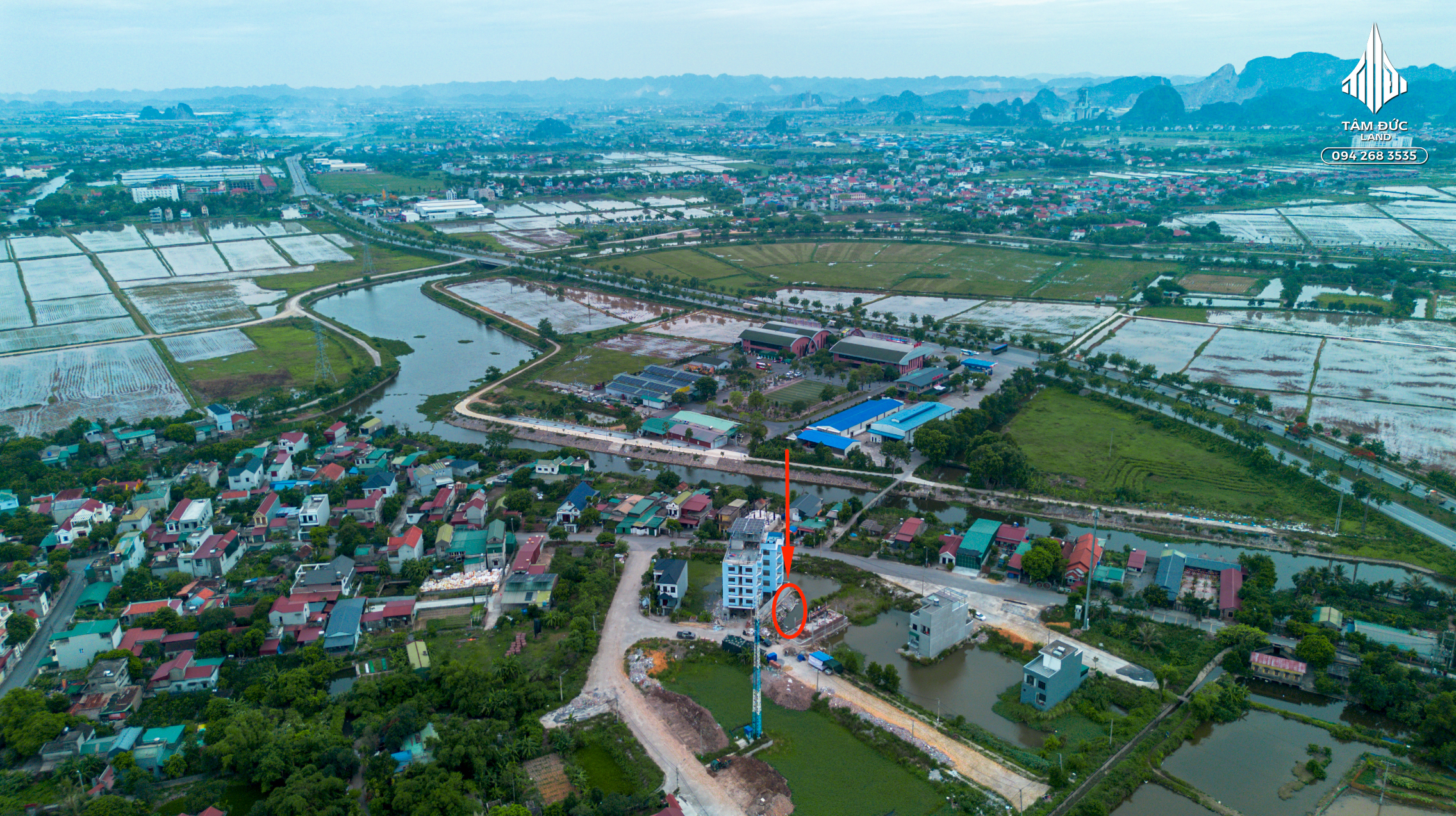 Đất Cổ Loan Hạ Ninh Tiến Ninh Bình thuận tiện ở và kinh doanh 265m2