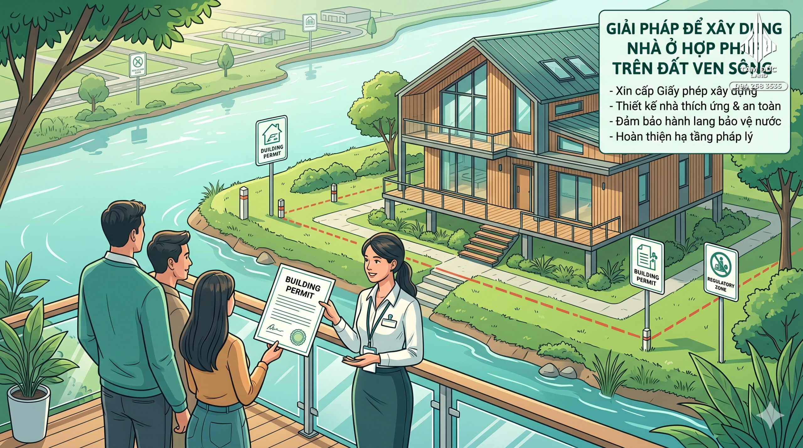Đất gần sông có bị hạn chế xây nhà không? 