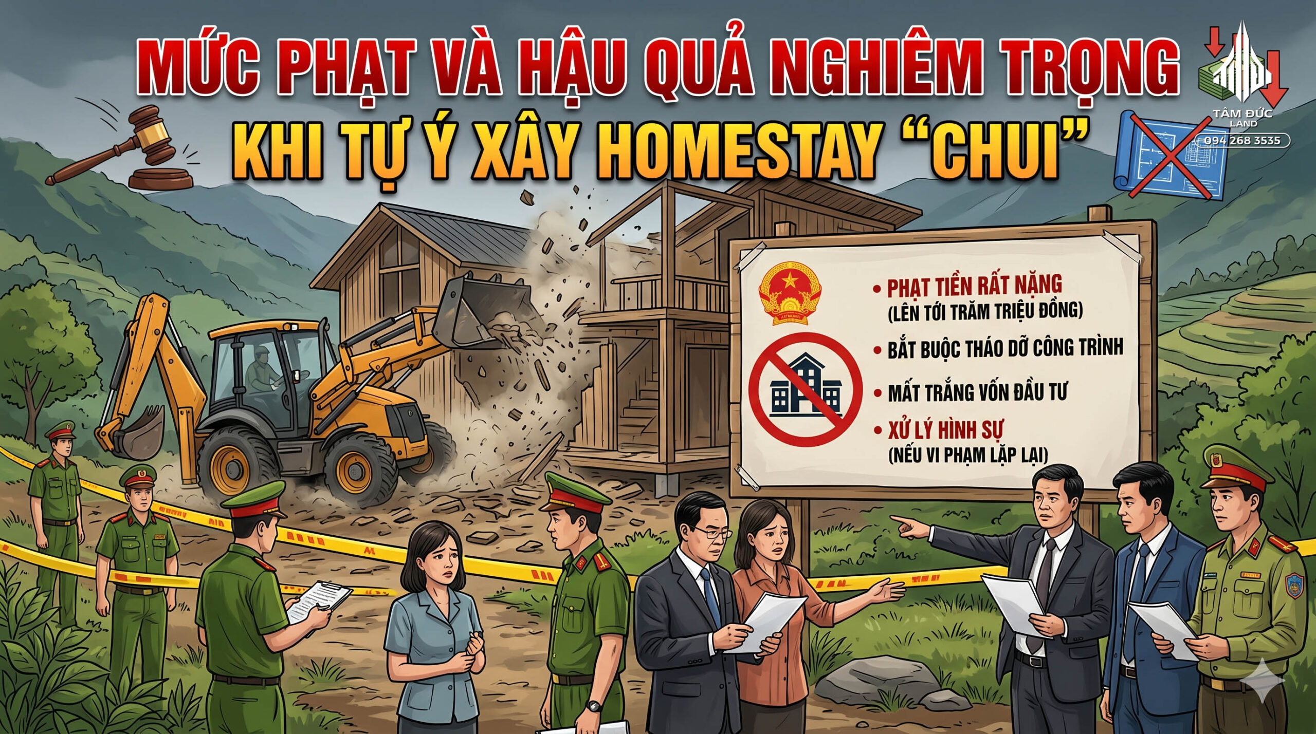 Đất trồng cây lâu năm có làm homestay được không?
