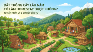 Đất trồng cây lâu năm có làm homestay được không?