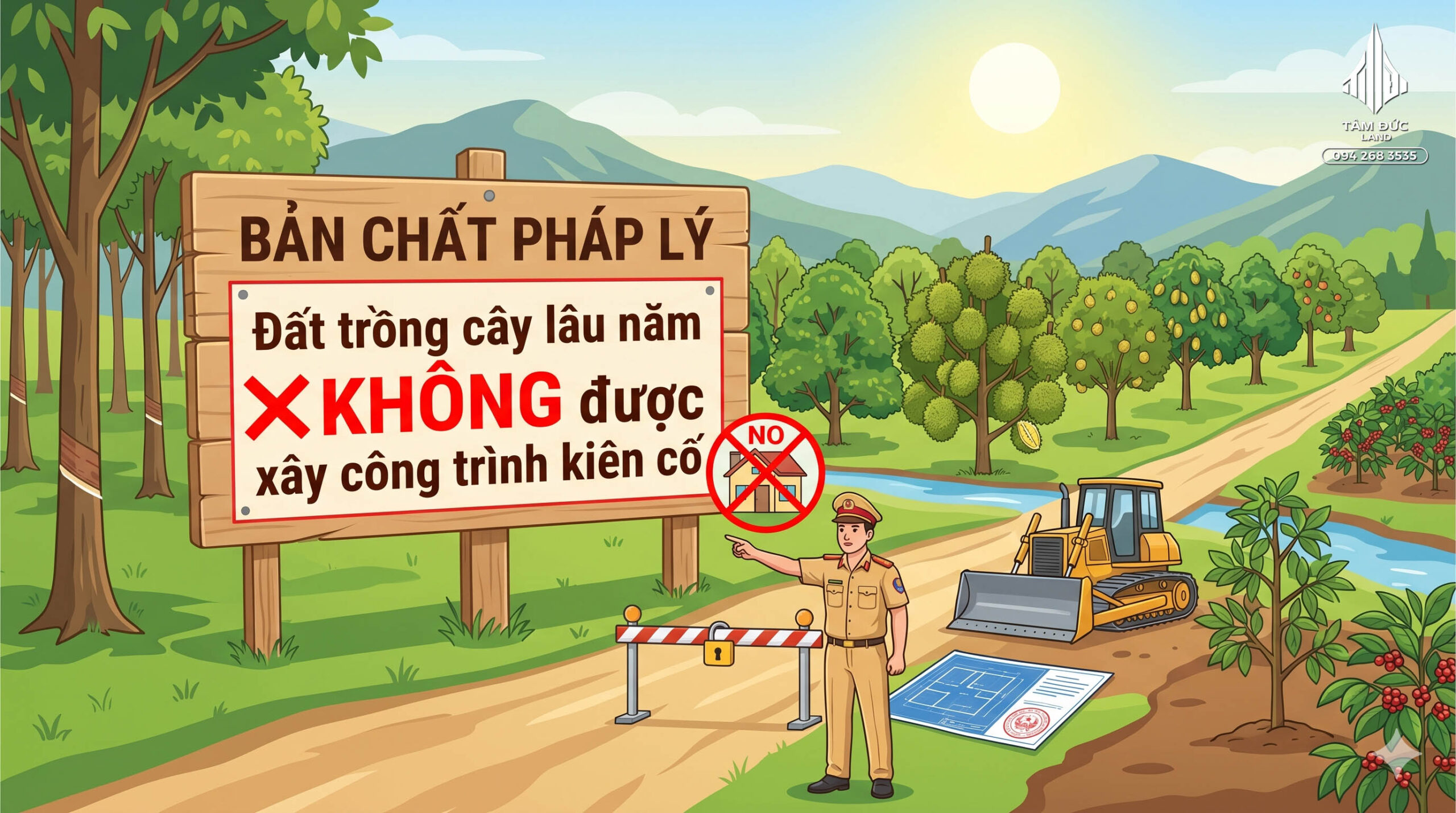 Đất trồng cây lâu năm có làm homestay được không?