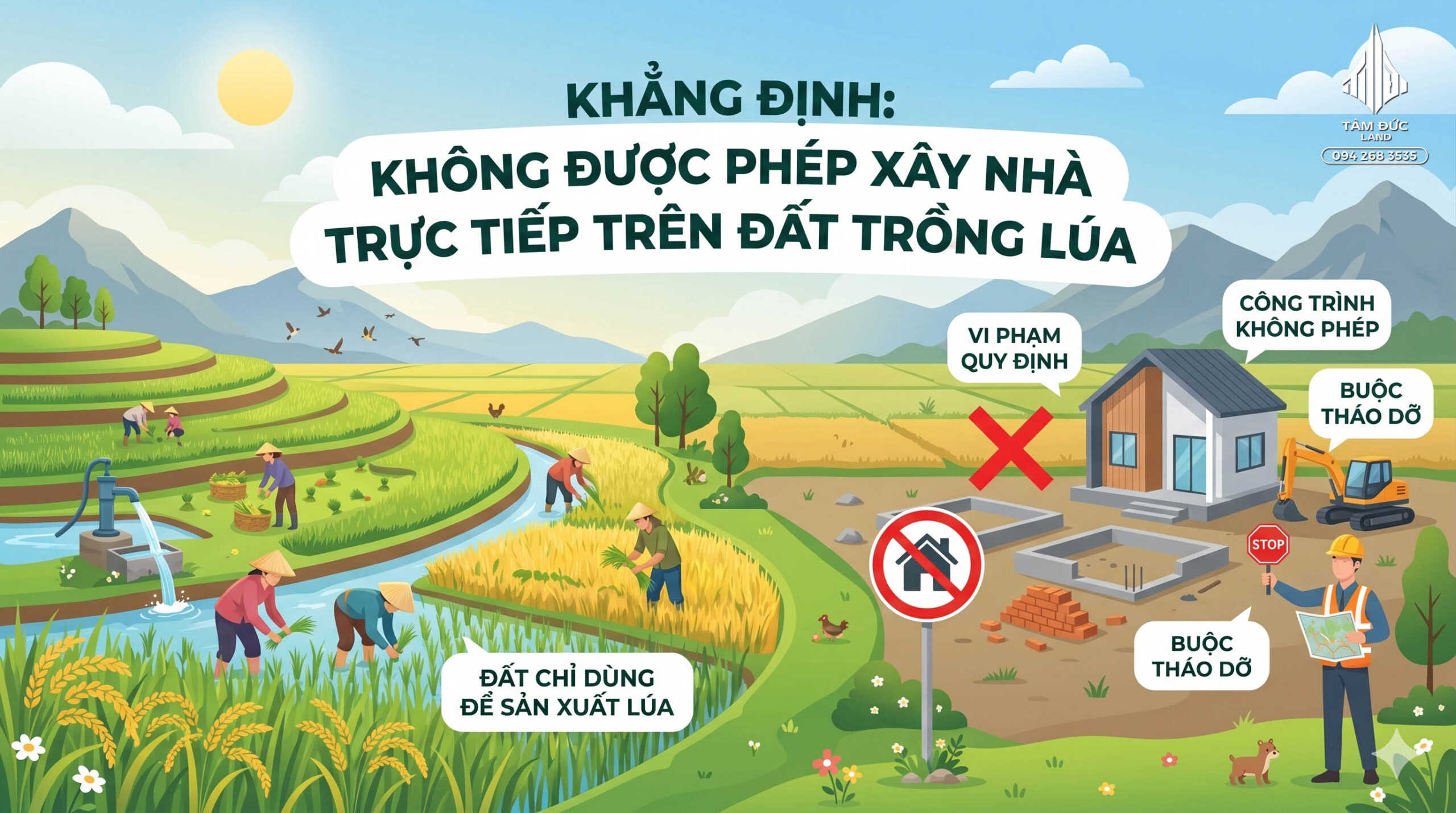Đất trồng lúa có xây nhà được không? | Đức BĐS Ninh Bình 2 Đất trồng lúa có xây nhà được không?