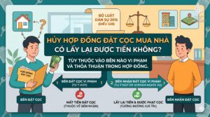 Hủy hợp đồng đặt cọc mua nhà có lấy lại được tiền không?