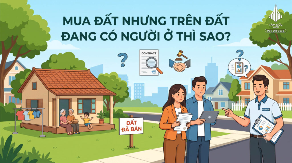 Mua đất nhưng trên đất đang có người ở thì sao?