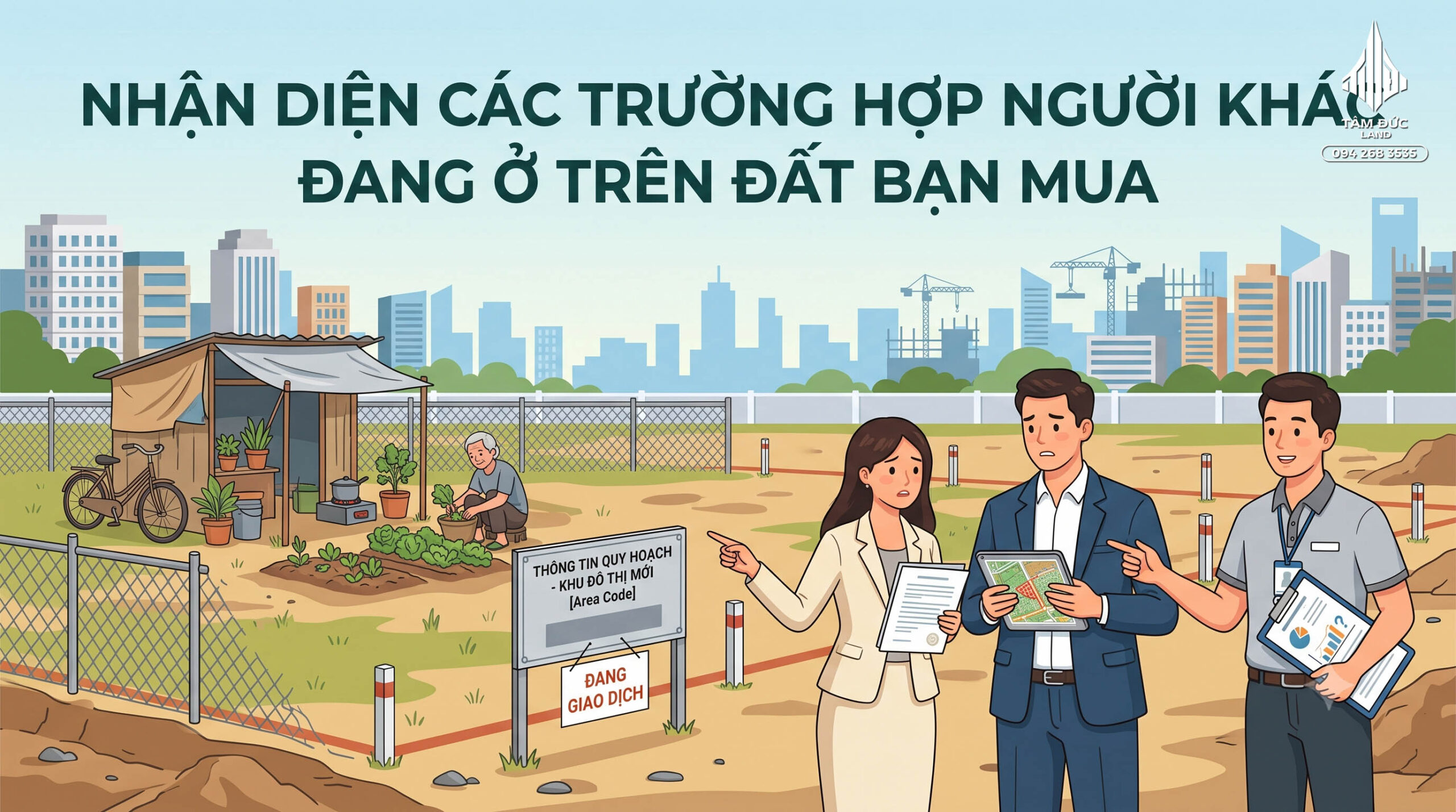 Mua đất nhưng trên đất đang có người ở thì sao?