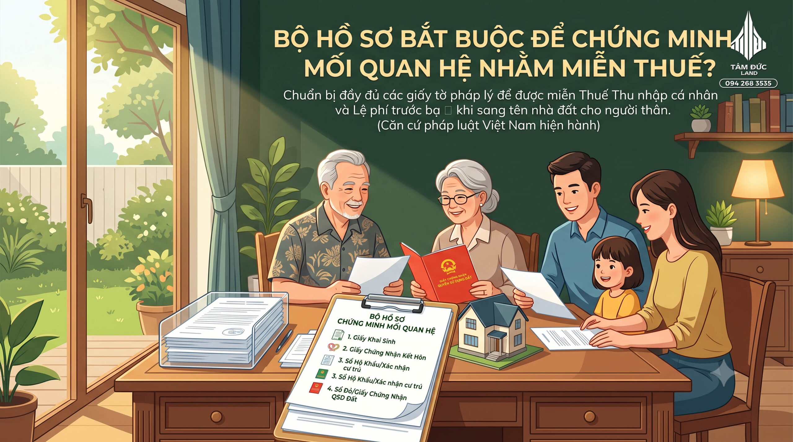 Sang tên đất cho người thân có mất thuế không?