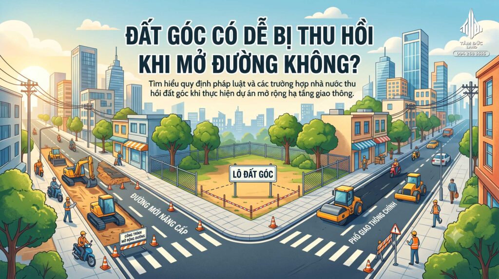 Đất góc có dễ bị thu hồi khi mở đường không?